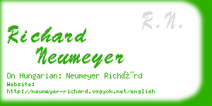 richard neumeyer business card
